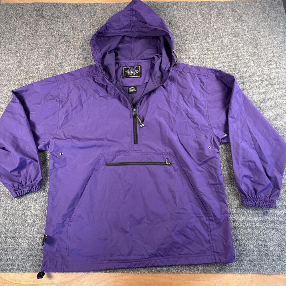 Charles River Apparel Purple Pullover‎ Windbreaker Small Jacket #1477